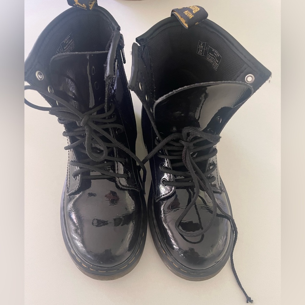 Dr. Martens Kids Black 1460 Lace-Up Boots